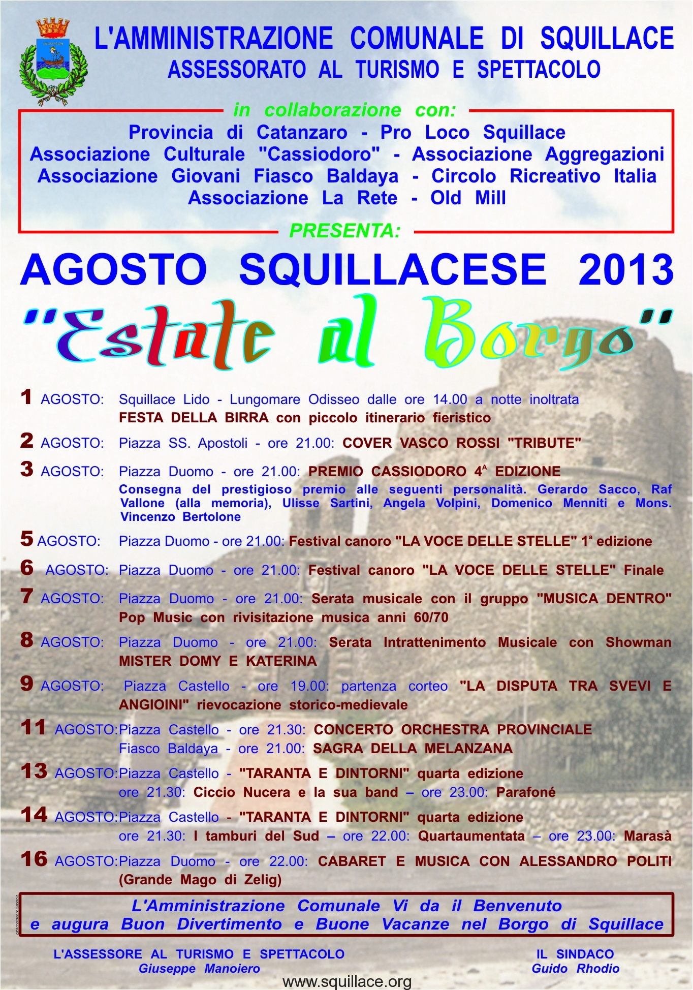 AGOSTO SQUILLACESE 2013